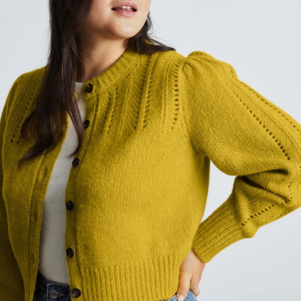 Everlane The Cloud Cardigan Sweater Dried Palm Wool Blend Size XS MSRP $155